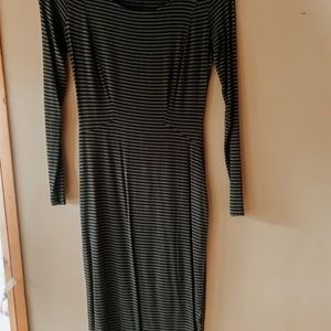 Philosophy Size 6 green stripe jersey dress